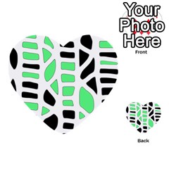 Light Green Decor Multi-purpose Cards (heart)  by Valentinaart