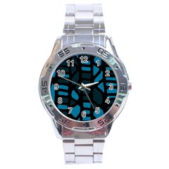 Deep Blue Decor Stainless Steel Analogue Watch by Valentinaart