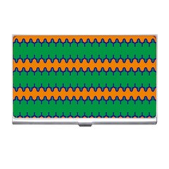 Orange Green Chains                                                                                            			business Card Holder by LalyLauraFLM