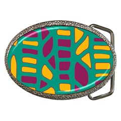 Green, Purple And Yellow Decor Belt Buckles by Valentinaart