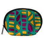 Green, purple and yellow decor Accessory Pouches (Medium)  Front