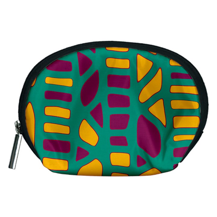 Green, purple and yellow decor Accessory Pouches (Medium) 