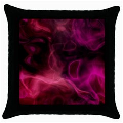 Pink Red Texture                                                                                              			throw Pillow Case (black) by LalyLauraFLM