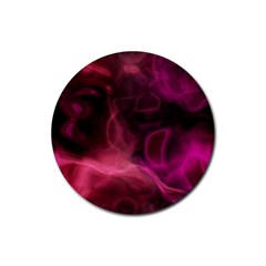 Pink Red Texture                                                                                              			rubber Round Coaster (4 Pack) by LalyLauraFLM