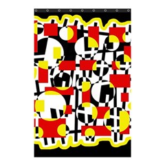 Red And Yellow Chaos Shower Curtain 48  X 72  (small)  by Valentinaart