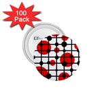 Red circles 1.75  Buttons (100 pack)  Front