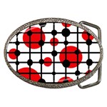 Red circles Belt Buckles Front