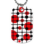 Red circles Dog Tag (Two Sides) Back