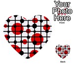 Red circles Multi-purpose Cards (Heart)  Back 19