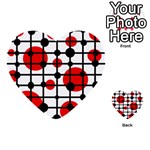 Red circles Multi-purpose Cards (Heart)  Front 50