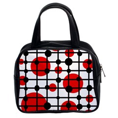Red Circles Classic Handbags (2 Sides) by Valentinaart