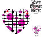 Magenta circles Playing Cards 54 (Heart)  Front - HeartJ