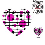 Magenta circles Playing Cards 54 (Heart)  Front - Spade9