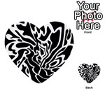 Black and white decor Multi-purpose Cards (Heart)  Back 2