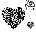 Black and white decor Multi-purpose Cards (Heart)  Back 39
