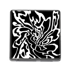 Black And White Decor Memory Card Reader (square) by Valentinaart