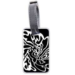 Black And White Decor Luggage Tags (one Side)  by Valentinaart