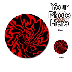 Red And Black Decor Multi-purpose Cards (round)  by Valentinaart