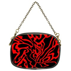 Red And Black Decor Chain Purses (one Side)  by Valentinaart