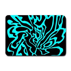 Cyan Decor Small Doormat  by Valentinaart