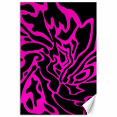 Magenta And Black Canvas 20  X 30   by Valentinaart