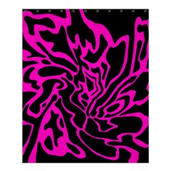 Magenta And Black Shower Curtain 60  X 72  (medium)  by Valentinaart