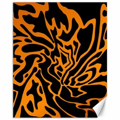 Orange And Black Canvas 11  X 14   by Valentinaart