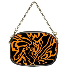 Orange And Black Chain Purses (one Side)  by Valentinaart