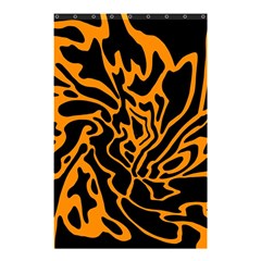 Orange And Black Shower Curtain 48  X 72  (small)  by Valentinaart