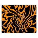 Orange and black Double Sided Flano Blanket (Large)  80 x60  Blanket Front