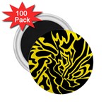 Black and yellow 2.25  Magnets (100 pack)  Front