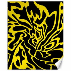 Black And Yellow Canvas 16  X 20   by Valentinaart