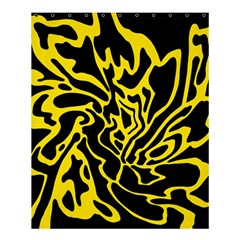 Black And Yellow Shower Curtain 60  X 72  (medium)  by Valentinaart
