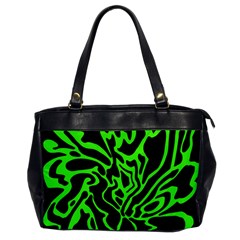 Green And Black Office Handbags by Valentinaart