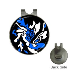 Blue, black and white decor Hat Clips with Golf Markers