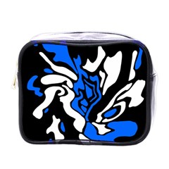 Blue, black and white decor Mini Toiletries Bags