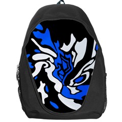 Blue, black and white decor Backpack Bag