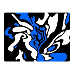 Blue, black and white decor Double Sided Flano Blanket (Mini) 