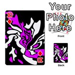 Purple, white and black decor Playing Cards 54 Designs  Front - Diamond10