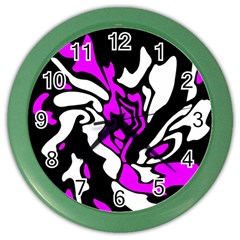 Purple, White And Black Decor Color Wall Clocks by Valentinaart