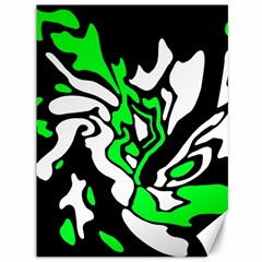 Green, White And Black Decor Canvas 36  X 48  