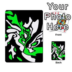 Green, White And Black Decor Multi-purpose Cards (rectangle)  by Valentinaart