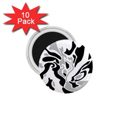 Gray, Black And White Decor 1 75  Magnets (10 Pack) 