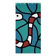 Red Snake Shower Curtain 36  X 72  (stall)  by Valentinaart
