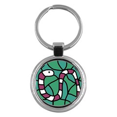 Purple Snake  Key Chains (round) 