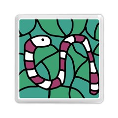 Purple Snake  Memory Card Reader (square)  by Valentinaart