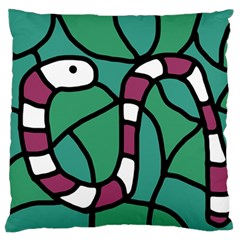 Purple Snake  Standard Flano Cushion Case (one Side) by Valentinaart