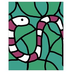 Purple Snake  Drawstring Bag (small) by Valentinaart