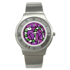 Green Snake Stainless Steel Watch by Valentinaart