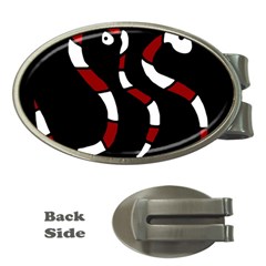 Red Snakes Money Clips (oval)  by Valentinaart